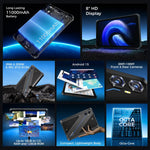 OUKITEL RT3 Plus 4G 網路 IP68/IP69K 防護平板，4GB+128GB，8.0 吋 Android 15 MediaTek G81 八核心，支援雙 SIM，歐規插頭，RT3 Plus 4GB+128GB