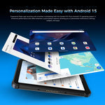 OUKITEL RT3 Plus 4G 網路 IP68/IP69K 防護平板，4GB+128GB，8.0 吋 Android 15 MediaTek G81 八核心，支援雙 SIM，歐規插頭，RT3 Plus 4GB+128GB
