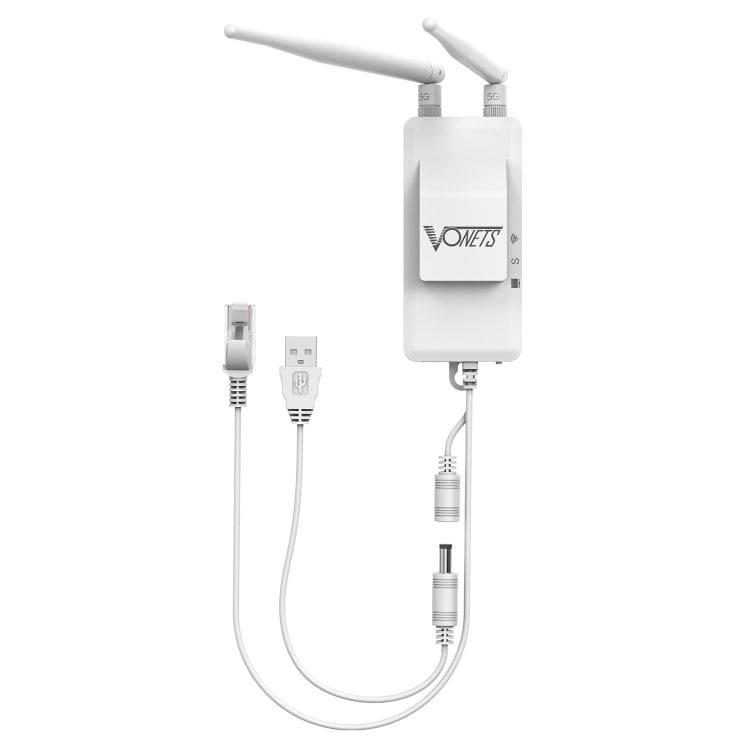 VONETS VAP11S-5G迷你無線橋接器 900Mbps WiFi中繼器，含2天線及風扇