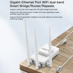 VONETS VAR1200-H 1200Mbps 無線橋接器 外置天線 雙頻 WiFi 中繼器，含 4 根天線 + 直流電源適配器套裝，VAR1200-H 含 4 根天線 + 直流電源適配器套裝
