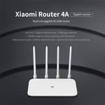 原裝小米WiFi路由器4A智能APP控制AC1200 1167Mbps 128MB 2.4GHz & 5GHz雙核CPU千兆以太網口無線路由器中繼器，配備4根天線，支持網頁及Android和iOS，美規插頭，4A（雙核CPU）