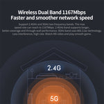 原裝小米WiFi路由器4A智能APP控制AC1200 1167Mbps 128MB 2.4GHz & 5GHz雙核CPU千兆以太網口無線路由器中繼器，配備4根天線，支持網頁及Android和iOS，美規插頭，4A（雙核CPU）