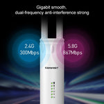 COMFAST CF-EW74 1200Mbps戶外防水雙頻信號放大無線路由器中繼WIFI基站，配備2根天線，CF-EW74