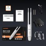 COMFAST CF-EW74 1200Mbps戶外防水雙頻信號放大無線路由器中繼WIFI基站，配備2根天線，CF-EW74