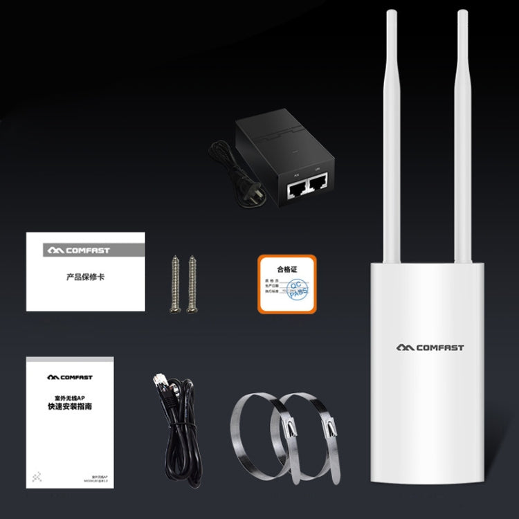 COMFAST CF-EW72 1200Mbps戶外防水信號放大無線路由器中繼WIFI基站，配備2根天線，CF-EW72北美版