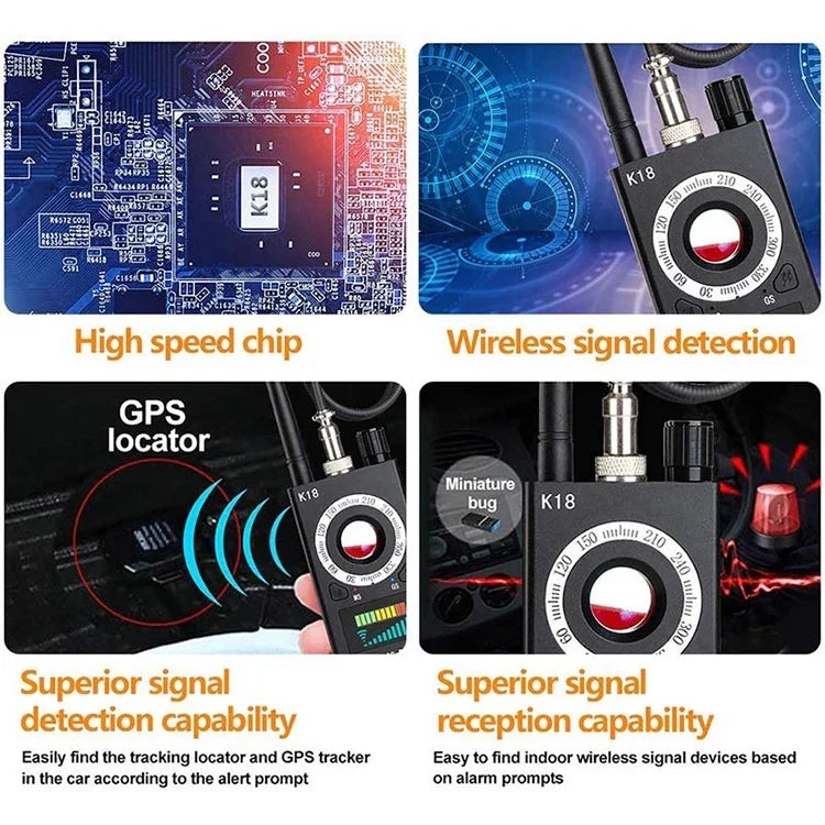 K18 防偷拍無線 GPS 偵測器 無線訊號偵測器，K18