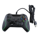 有線 USB 遊戲控制器手把，適用於 XBOX ONE 主機 / 電腦 / 筆電，線長約 2.1 米，HSY-008（黑色）