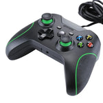 有線 USB 遊戲控制器手把，適用於 XBOX ONE 主機 / 電腦 / 筆電，線長約 2.1 米，HSY-008（黑色）