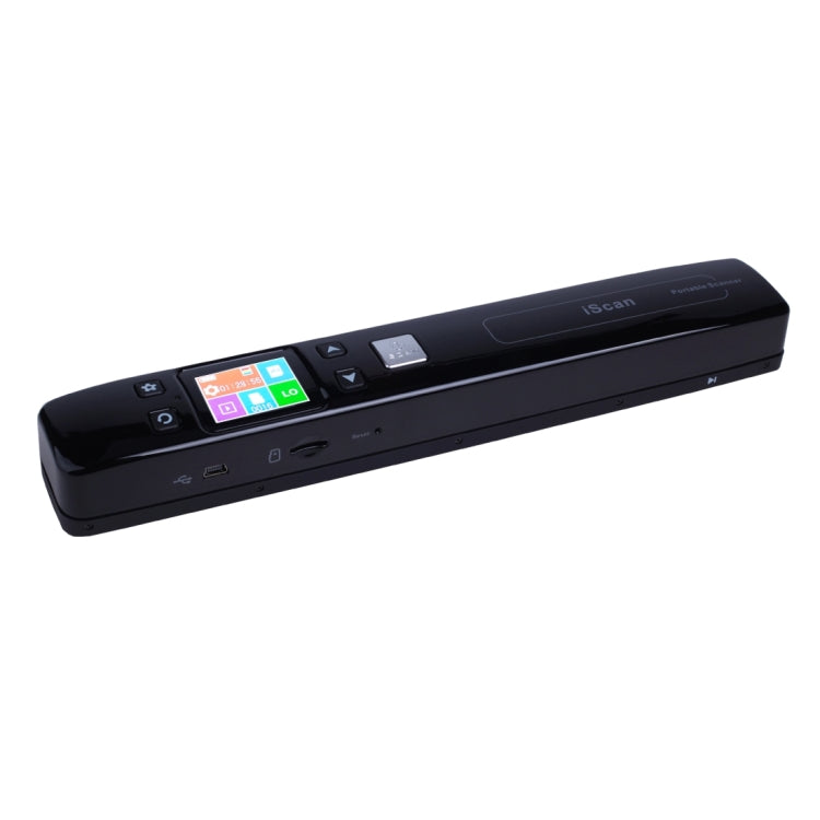 iScan02 雙滾輪行動文件便攜手持掃描器，配備 LED 顯示屏，支援 1050DPI / 600DPI / 300DPI / PDF / JPG / TF，iScan02 白色，iScan02 黑色