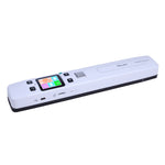 iScan02 雙滾輪行動文件便攜手持掃描器，配備 LED 顯示屏，支援 1050DPI / 600DPI / 300DPI / PDF / JPG / TF，iScan02 白色，iScan02 黑色