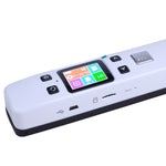 iScan02 雙滾輪行動文件便攜手持掃描器，配備 LED 顯示屏，支援 1050DPI / 600DPI / 300DPI / PDF / JPG / TF，iScan02 白色，iScan02 黑色