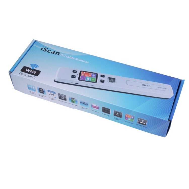iScan02 雙滾輪行動文件便攜手持掃描器，配備 LED 顯示屏，支援 1050DPI / 600DPI / 300DPI / PDF / JPG / TF，iScan02 白色，iScan02 黑色