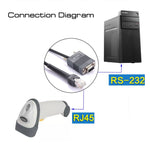 2米 RS232 轉 RJ45 掃描器串列數據線，適用於 Symbol LS2208，RS232 轉 RJ45