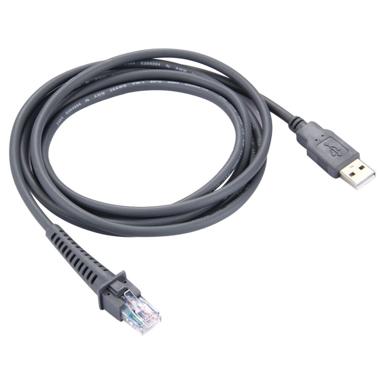 2米 USB A 公頭轉 RJ45 掃描器串列數據線，適用於 Symbol LS2208 / 2208AP / LS4278，USB A 公頭轉 RJ45