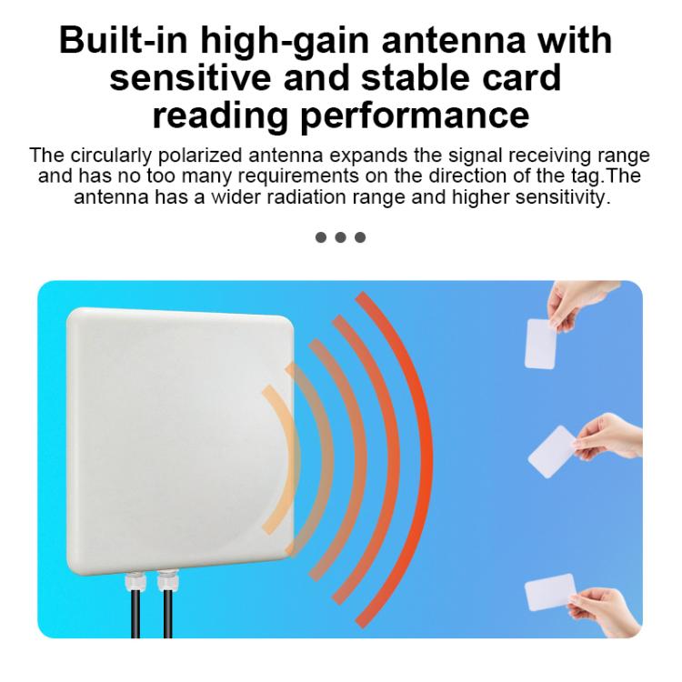 UHF RFID 長距離 9dBi 一體式讀取器搭載 E710 晶片，款式：內建加熱恆溫模組，內建加熱恆溫模組