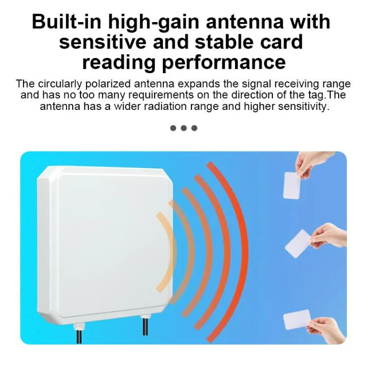 UHF RFID 長距離一體式讀取器，內建 9dBi 天線，款式：標準，標準