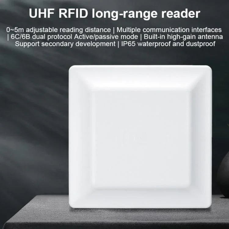 UHF 中距離 RFID 一體化讀取器識別距離 0-5m，款式：新增 WiFi 通訊，新增 WiFi 通訊
