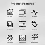 UHF 中距離 RFID 一體化讀取器識別距離 0-5m，款式：新增 WiFi 通訊，新增 WiFi 通訊