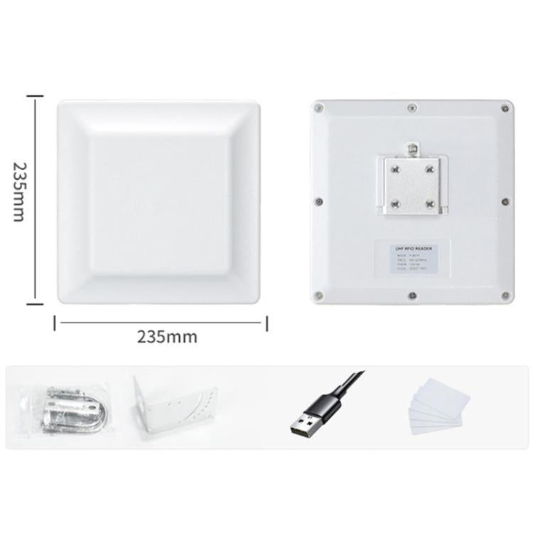 UHF 電子標籤識別 RFID 讀寫器 7dbi 天線一體化讀取器，款式：USB 虛擬埠，USB 虛擬埠