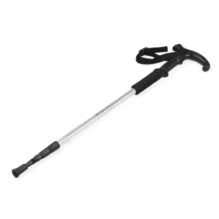 132cm Telescopic Outdoor Three-section Trekking Pole, Silver#132cm