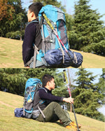 135cm可調節便攜高度戶外鋁合金登山杖，紅色#135cm，綠色#135cm