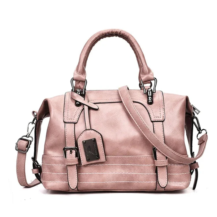 時尚休閒復古油面PU肩背包 女士手提包 郵差包