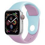 雙色矽膠錶帶，適用於 Apple Watch Series 3 & 2 & 1 38毫米（白色+紅色）