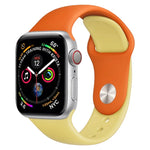 雙色矽膠錶帶，適用於 Apple Watch Series 3 & 2 & 1 38毫米（白色+紅色）