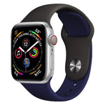 雙色矽膠錶帶，適用於 Apple Watch Series 3 & 2 & 1 38毫米（白色+紅色）