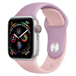 雙色矽膠錶帶，適用於 Apple Watch Series 3 & 2 & 1 38毫米（白色+紅色）