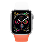 雙色矽膠錶帶，適用於 Apple Watch Series 3 & 2 & 1 38毫米（白色+紅色）