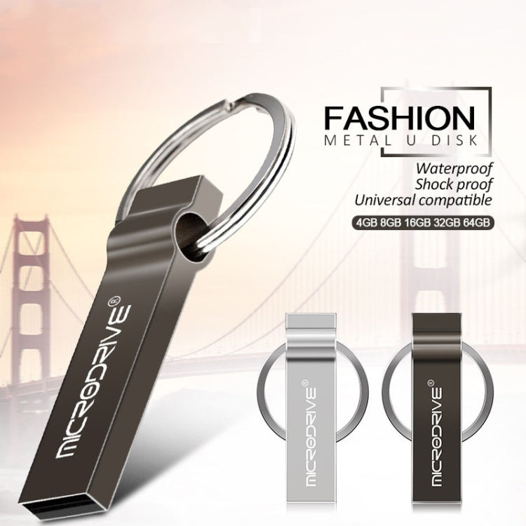 MicroDrive 4GB USB 2.0 金屬鑰匙圈隨身碟，4GB
