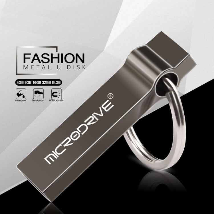 MicroDrive 4GB USB 2.0 金屬鑰匙圈隨身碟，4GB