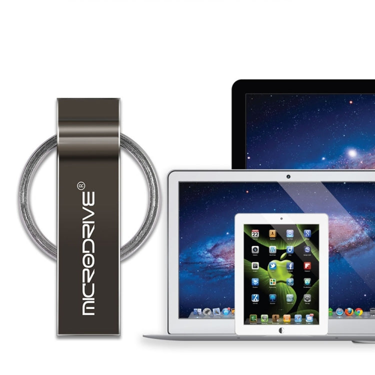MicroDrive 4GB USB 2.0 金屬鑰匙圈隨身碟，4GB