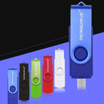 MicroDrive 32GB USB 2.0 行動電腦雙用旋轉 OTG 金屬隨身碟，32GB