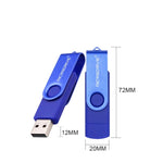 MicroDrive 32GB USB 2.0 行動電腦雙用旋轉 OTG 金屬隨身碟，32GB