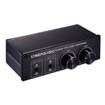 LINEPAUDIO A977 2進2出切換器全平衡無源前置放大器主動揚聲器雙聲源音量控制器，A977