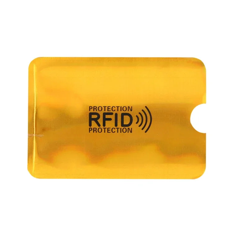 100片鋁箔RFID阻隔信用卡身份證銀行卡套 卡片收納套，尺寸：9 x 6.3cm