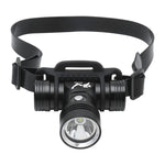 60m Underwater Photography Video Fill-up Headlight Diving Flashlight with Battery Display Function(Headlight+Battery+Charger)