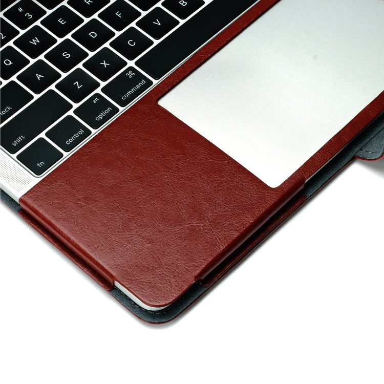 瘋馬紋橫翻皮革 PU 保護殼 適用於 MacBook Pro 13.3 吋 A1989 (2018)，MacBook Pro 13.3 吋 A1989 (2018)