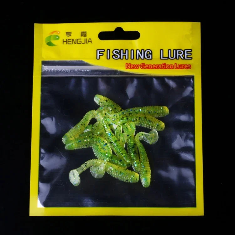 HENGJIA SO041 5cm/0.6g 10 件 釣魚搖擺軟餌軟搖擺釣餌蟲矽膠餌
