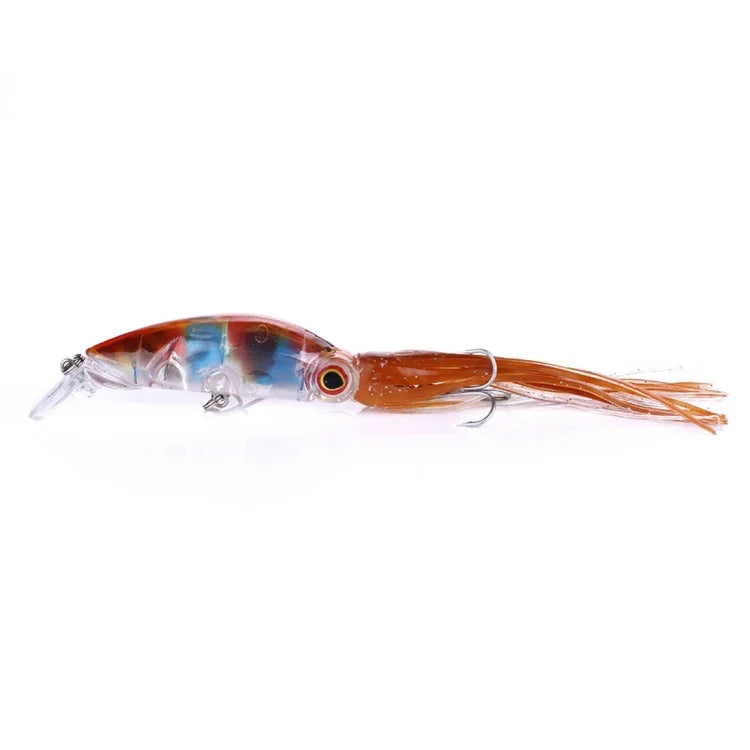 HENGJIA JIZ002 10cm/16.6g 大章魚魷魚形狀硬餌長投釣魚假餌 釣魚配件 適用海釣和淡水釣魚，JIZ002 A至JIZ002 H
