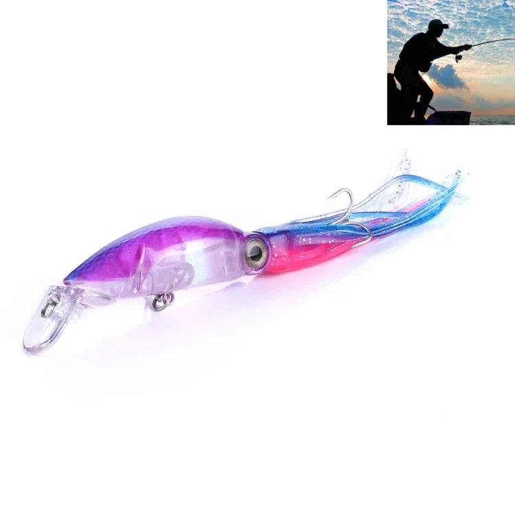 HENGJIA JIZ002 10cm/16.6g 大章魚魷魚形狀硬餌長投釣魚假餌 釣魚配件 適用海釣和淡水釣魚，JIZ002 A至JIZ002 H