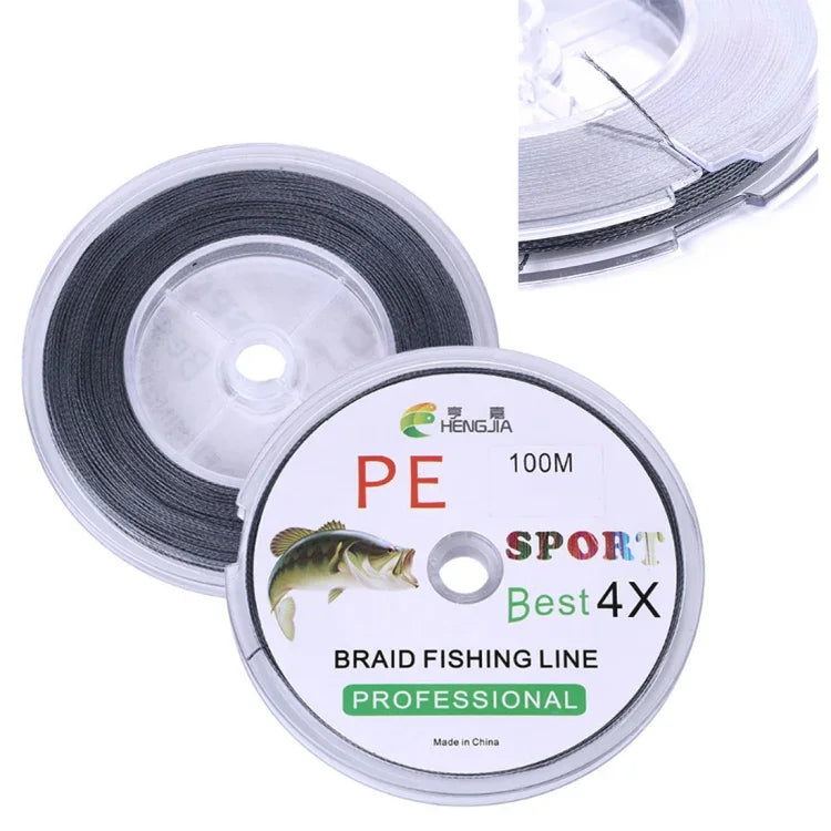 HENGJIA FLP41G 100米灰色4系列強力編織線 釣魚線 PE釣魚線