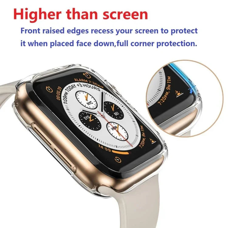 ENKAY Hat-Prince 2 合 1 TPU 半包覆保護殼 + 3D 全螢幕 PET 曲面熱彎膜，適用於 Apple Watch Series 6 / 5 / 4 / SE 3 / SE 2 / SE 1 44mm，F Apple Watch Series 6 / 5 / 4 / SE 3 / SE 2 / SE 1 44mm