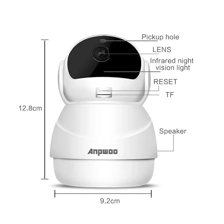 Anpwoo Warrior GM8135+SC2145 1080P HD WiFi IP Camera, Support Motion Detection & Infrared Night Vision & TF Card(Max 128GB) - Trustpick