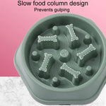 Bone Shape Dog Slow Food Bowl Dog Food Pot Pet Feeder - Trustpick