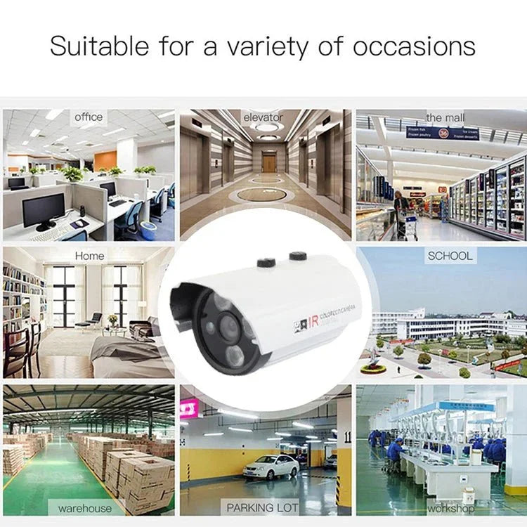 CMOS 420TVL 6mm Lens Metal Material Array LED Color Infrared Camera with 3 LED, IR Distance: 20m - Trustpick