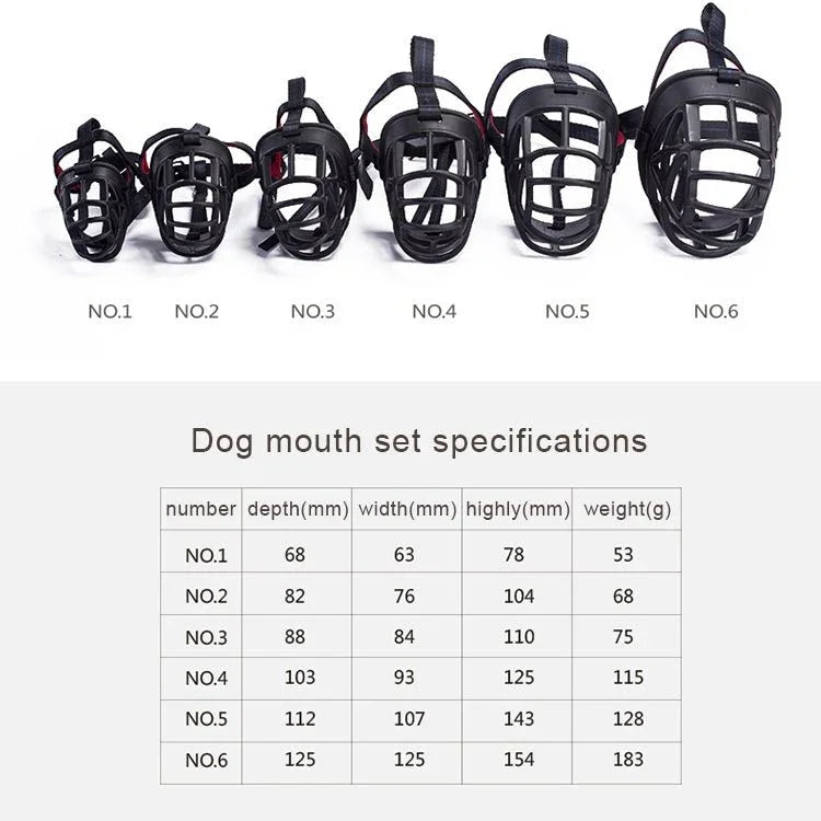Dog Muzzle Prevent Biting Chewing and Barking Allows Drinking and Panting, Size: 11.2*10.7*14.3cm - Trustpick