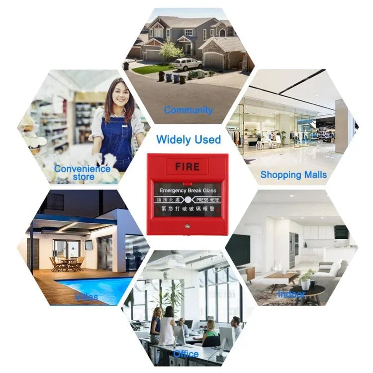 Emergency Break Glass Fire Alarm Door Release Exit Button - Trustpick